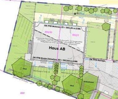 Grundstück mit Außenanlagen Haus A-B