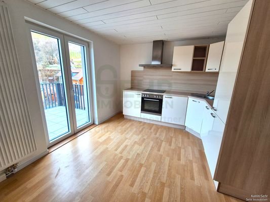 Küche mit Balkon