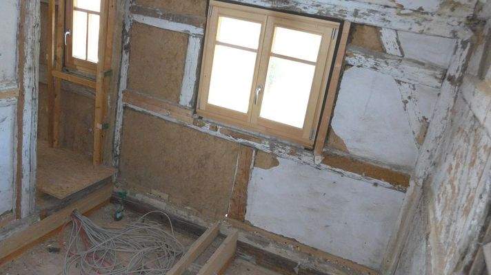 Blick ins geplante Bad im Obergeschoss