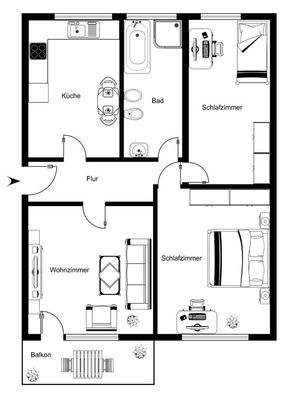 Grundriss - nur zur Übersicht, nicht maßhaltig