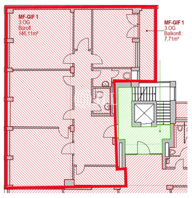 Grundriss 3.OG - 154 m²