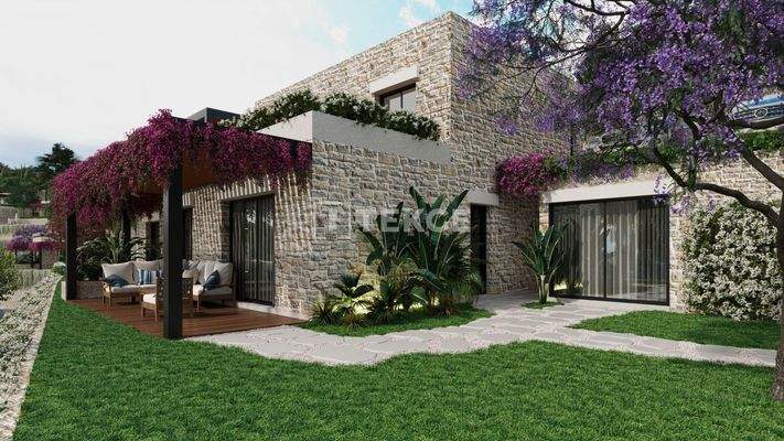 Sea View Properties in a Complex with Pool in Bodrum Turkey