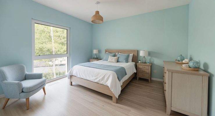 Schlafzimmer - Schlafzimmer, Maritim - (KI generiert)