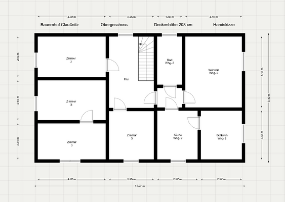 Grundriss Obergeschoss