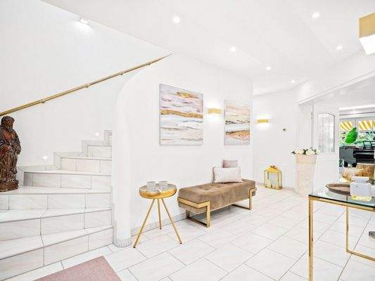 Treppenaufgang zu den privaten Räumlichkeiten