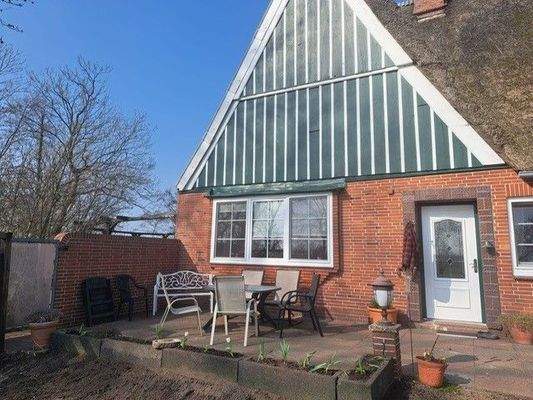 Außenansicht Rehweg Terrasse vor der Küche