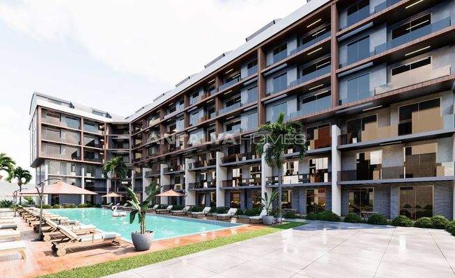 Stylish Apartments in a Complex with Pool in Antalya Konyaaltı