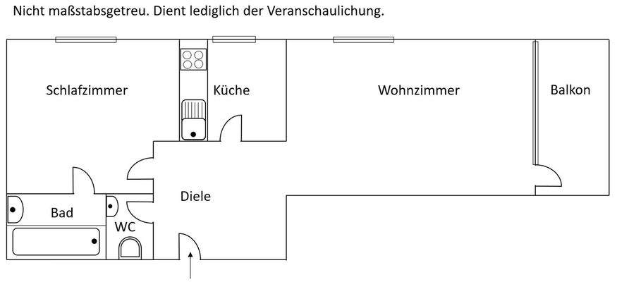 Grundriss - nicht im Maßstab