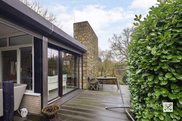 Die Terrasse mit Süd-West Ausrichtung