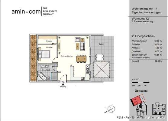 82 m² Staffelgeschoss