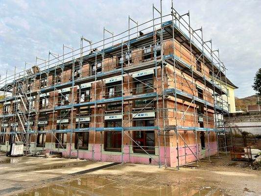 Baufortschritt der Reihenhäuser