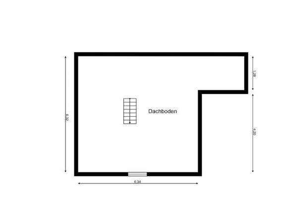 Grundriss 2D Dachgeschoss