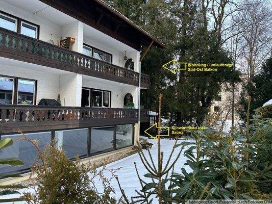 Hausansicht mit markierung