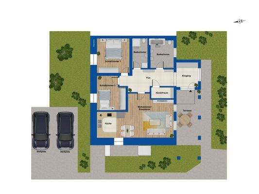 Grundriss Erdgeschosswohnung 