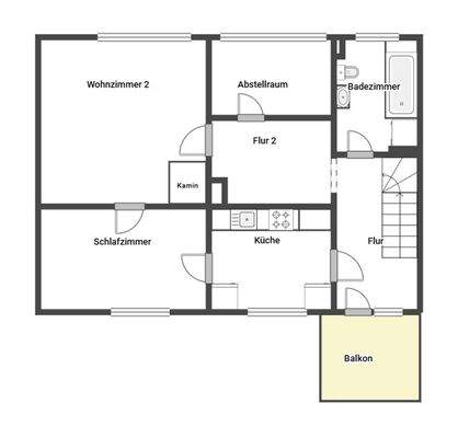 Grundriss Skizze 1.OG