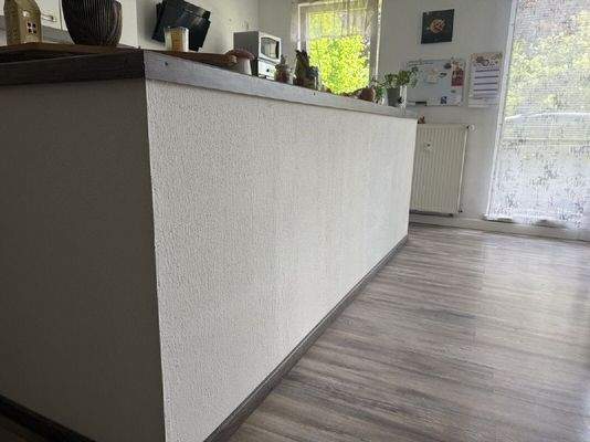 gemauerter Küchentresen als Abgrenzung