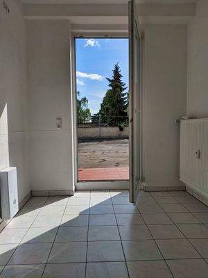 Kochwerkstatt mit Ausgang