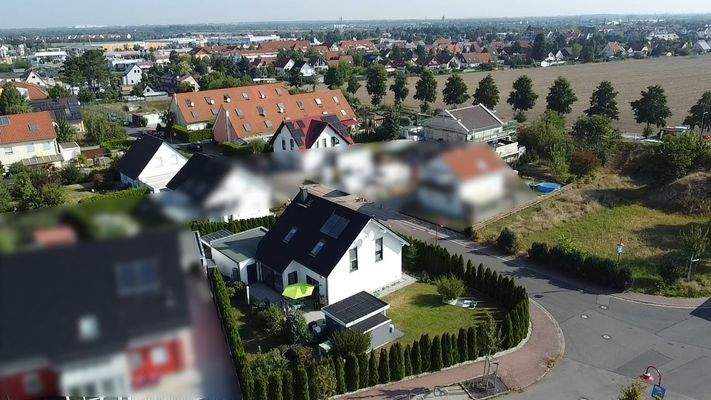 Luftbild mit Wohnumfeld