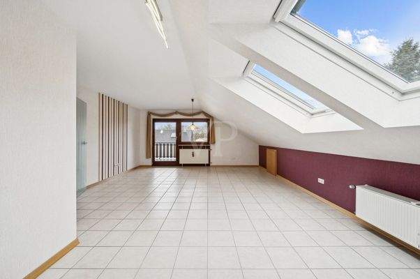 Wohnzimmer im Dachgeschoß