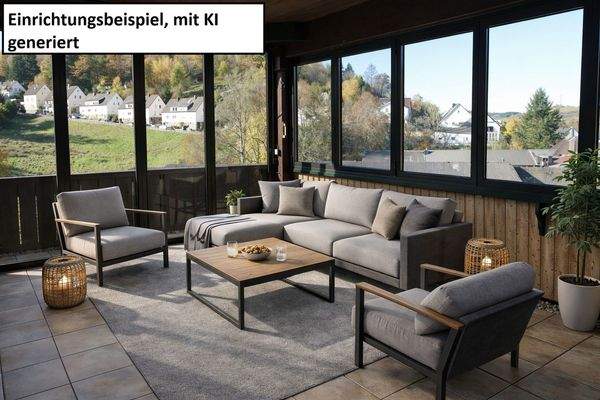 EG: Wintergarten eingerichtet