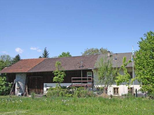 Seitliche Hausansicht