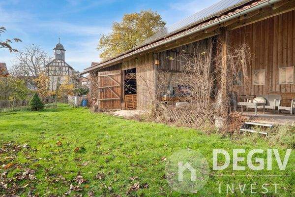 Veranda mit Kirchenb