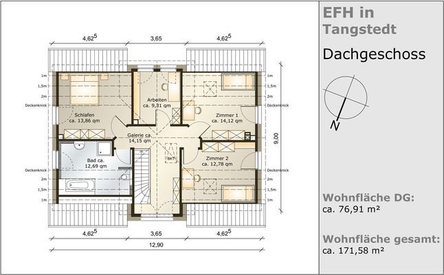 Landhaus Grundriss DG