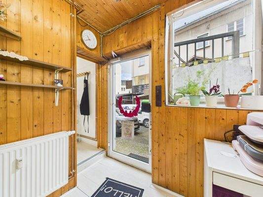 Ladengeschäft Hinterhof.  