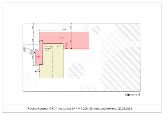 Altbestand mit Neubau Variante III