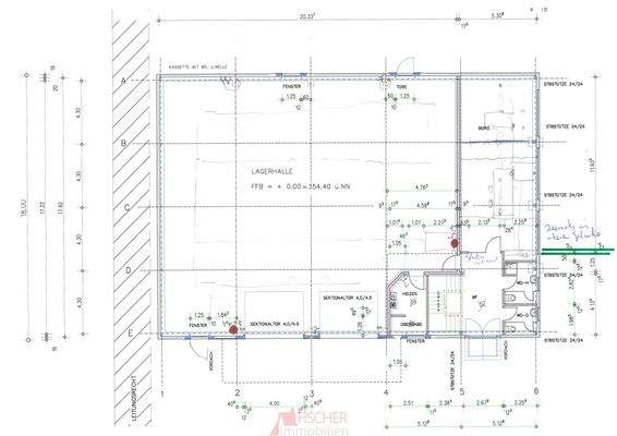 Grundriss Halle-Büro