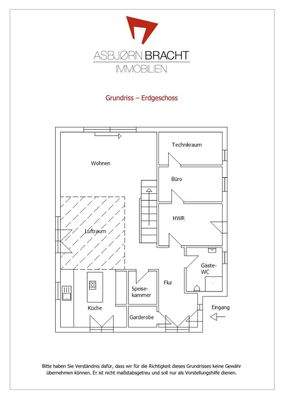 Grundriss Erdgeschoss - nicht maßstabsgetreu