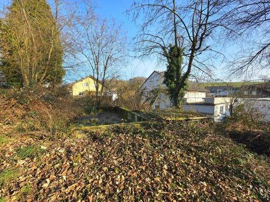 Blick auf altes Schwimmbad