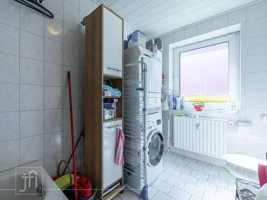 ...und Anschluss für Waschmaschine und Trockner