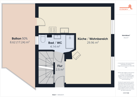 Grundriss 1. OG Hinterhaus