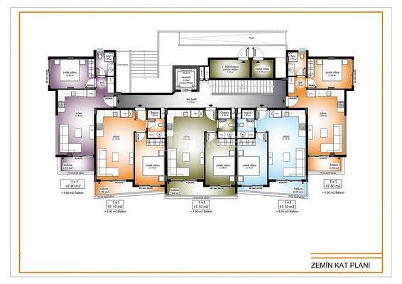 City and Sea View Flats in a Complex in Alanya Kargıcak