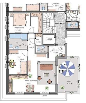 Dachgeschoss Wohnung 4
