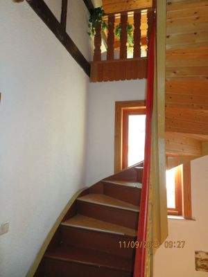 Treppe ins Dachgeschoss