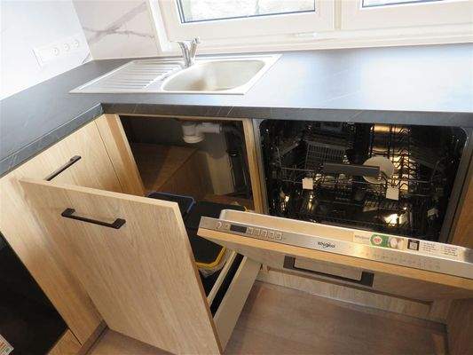 Küche (Spülm. u. Auszug Müllsortierer)