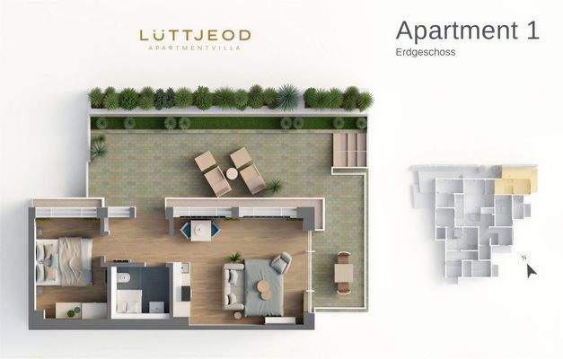 Grundriss Lüttjeod Apartment 1