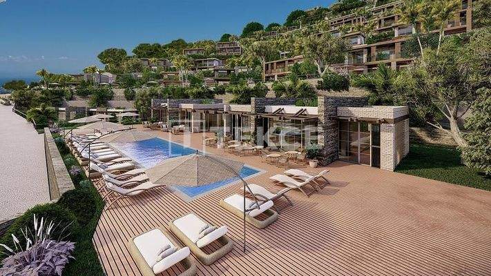 Villas with Pools in a Complex with Beach Access in Bodrum