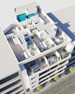 Apartments with Rooftop Pool in Torrevieja City Center