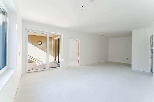 Wohnzimmer mit Wohnküche