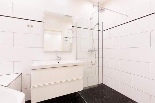 Das Bad im Erdgeschoss