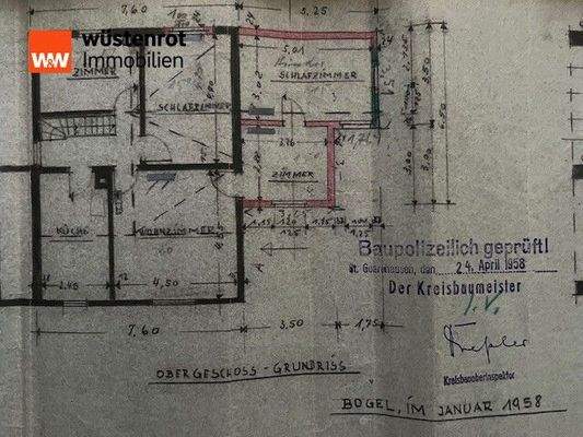 Grundriß Obergeschoß