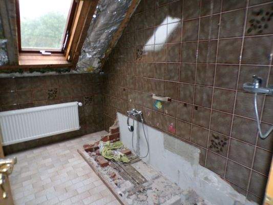 Obergeschoss Bad im Rohbau