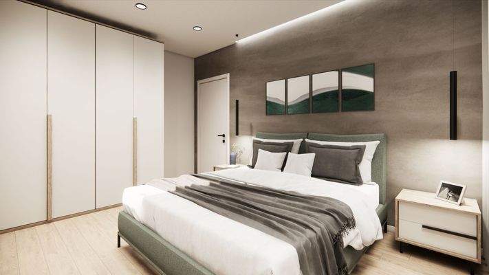 Schlafzimmer - Visualisierung, Abweichungen möglich!