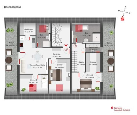 Wohnung 4 (Dachgeschoss)