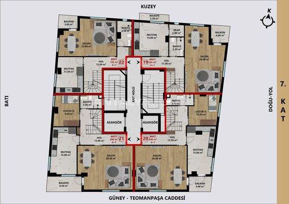 Apartments near the Main Road and Sea in Antalya Muratpaşa