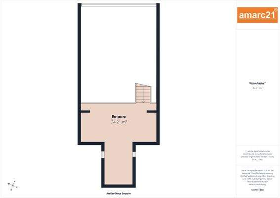 Grundriss Atelier-Haus Empore