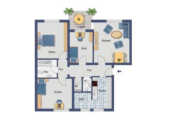 DA Wickopweg 7 WE27, gestalteter Grundri